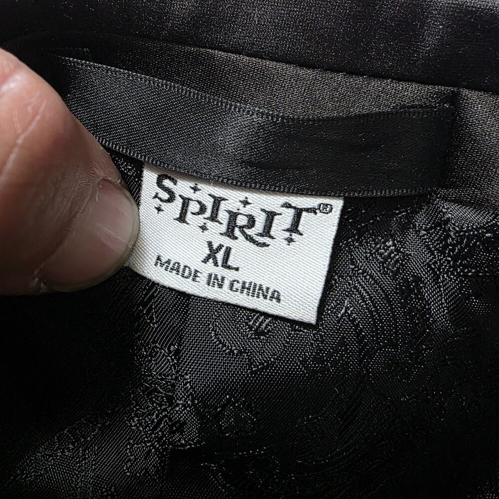 Spirit Halloween Gold Black Sequin Blazer Jacket Men XL NWT Showman Costume - Picture 6 of 9